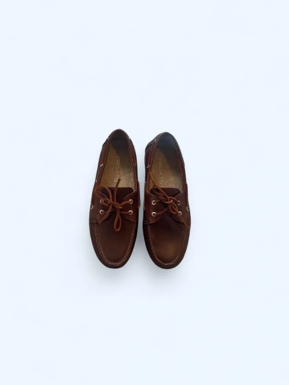 Men's Brown Leather Boat Shoes - Classic Lace-Up Deck‎ Shoes